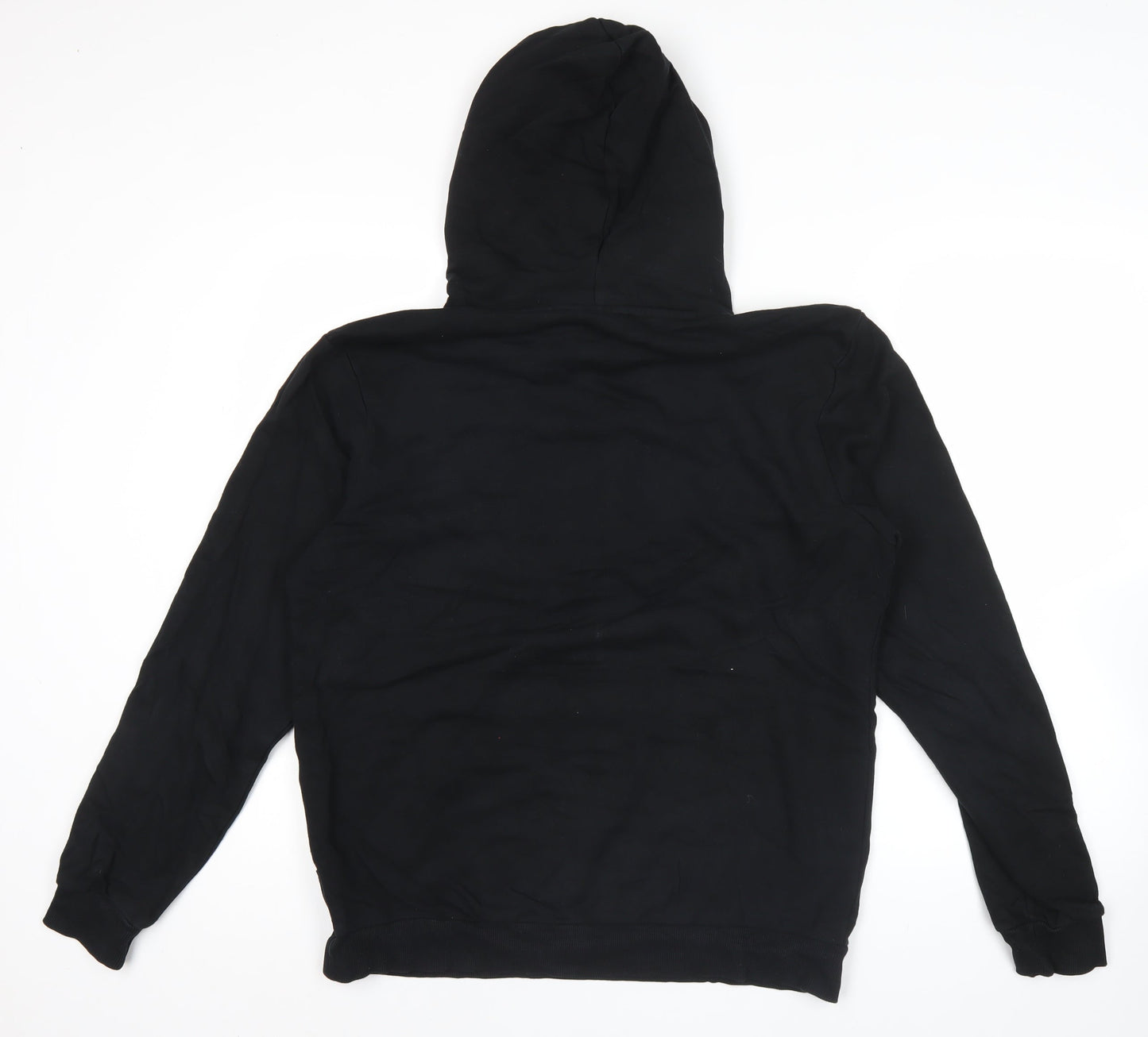 Puma Mens Black Pullover Hoodie L Regular Fit Sports Logo