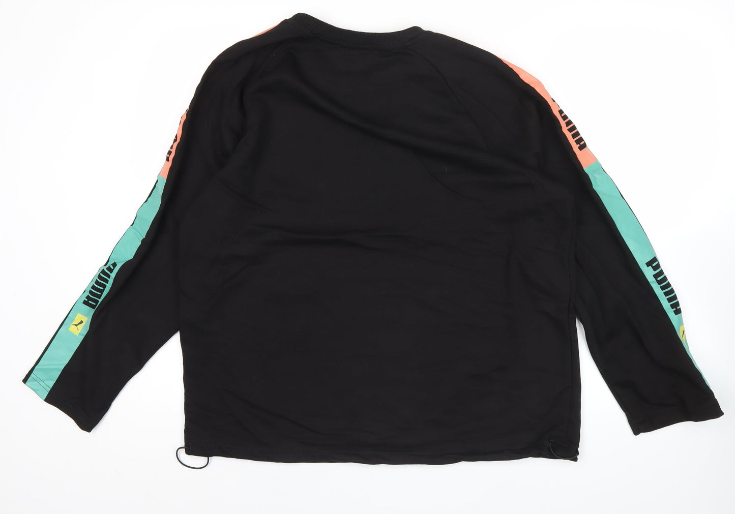 Puma Mens XL Black Crew Neck Pullover Logo Sweatshirt