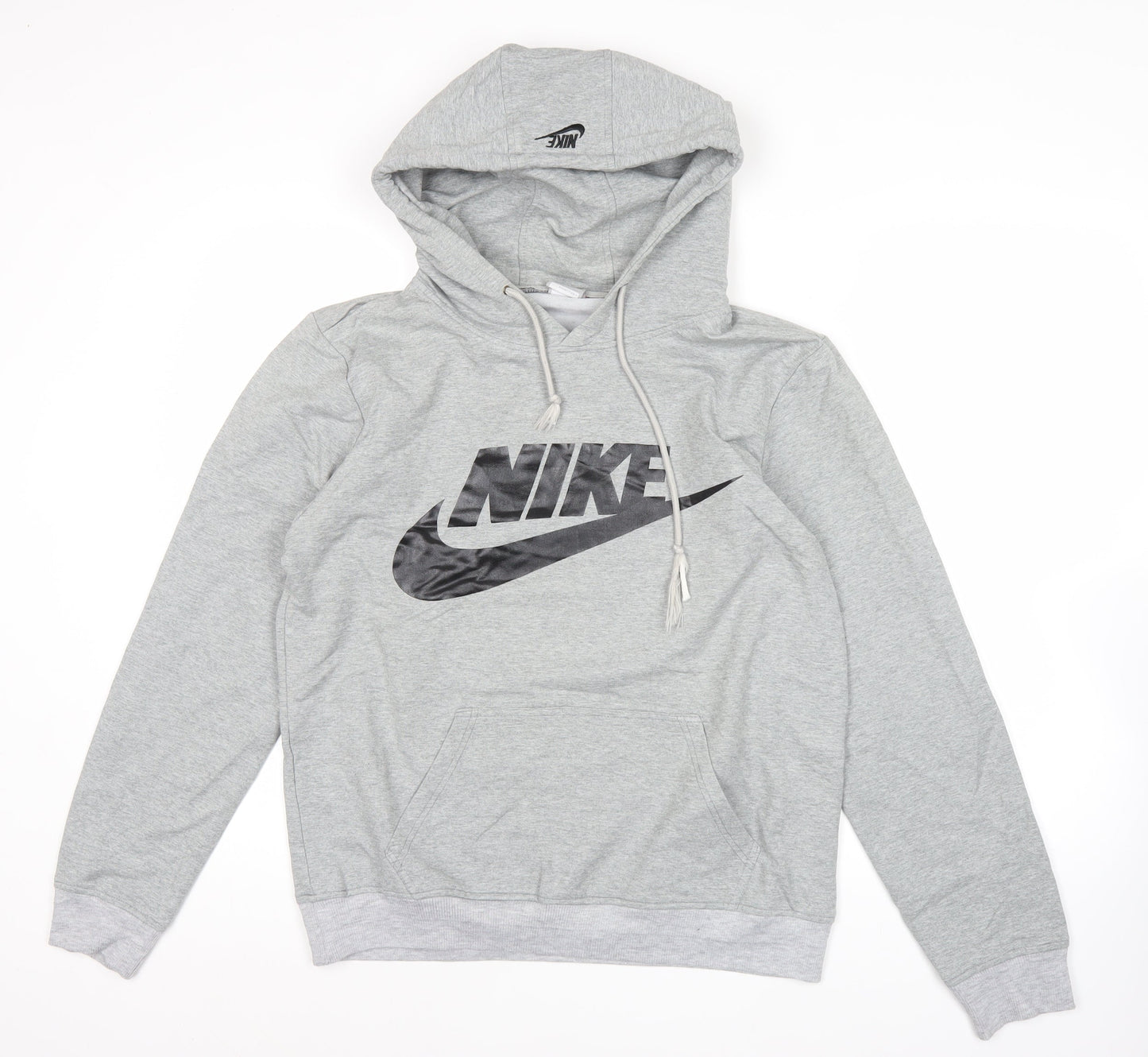 Nike Men’s Grey Pullover Hoodie XL Logo Sportswear Fleece