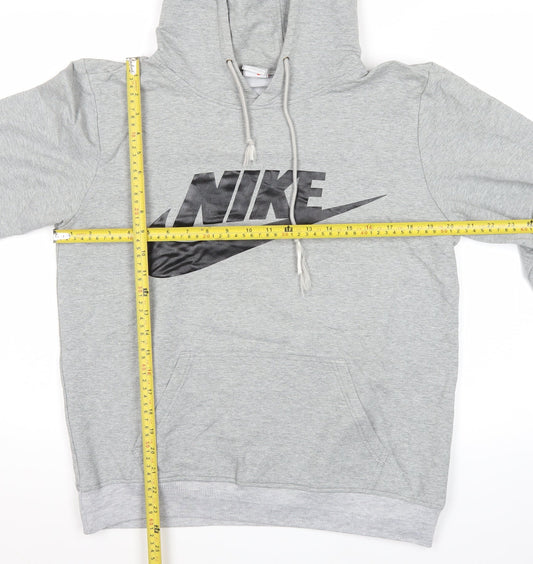 Nike Men’s Grey Pullover Hoodie XL Logo Sportswear Fleece