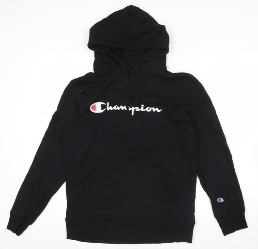 Champion Men’s Black XL Pullover Hoodie with Logo Print