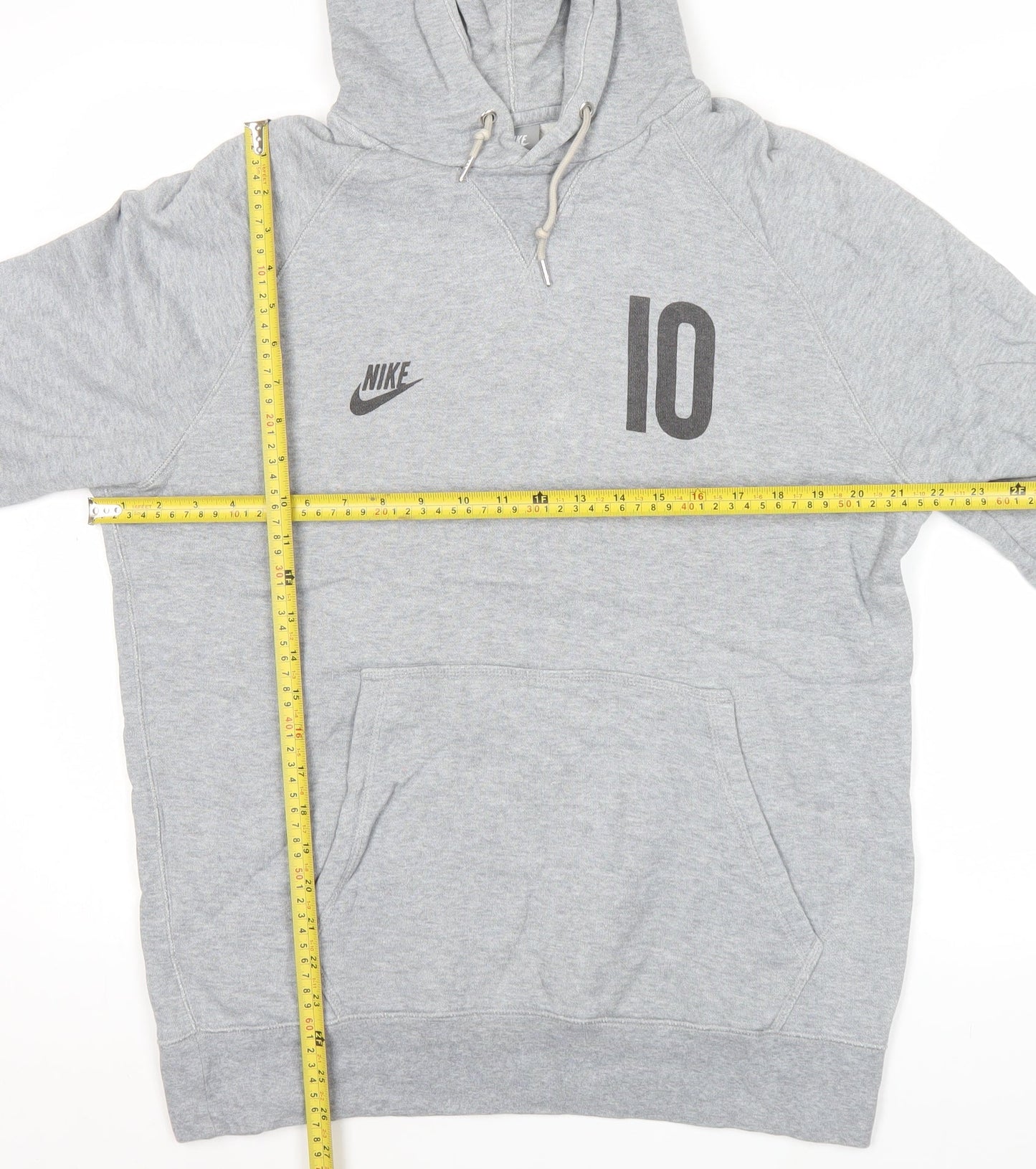 Nike Mens Grey Pullover Hoodie L Sportswear Hooded Sweatshirt