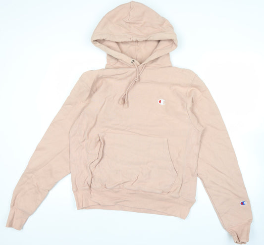 Champion Men’s Beige Pullover Hoodie Small Logo Regular Fit
