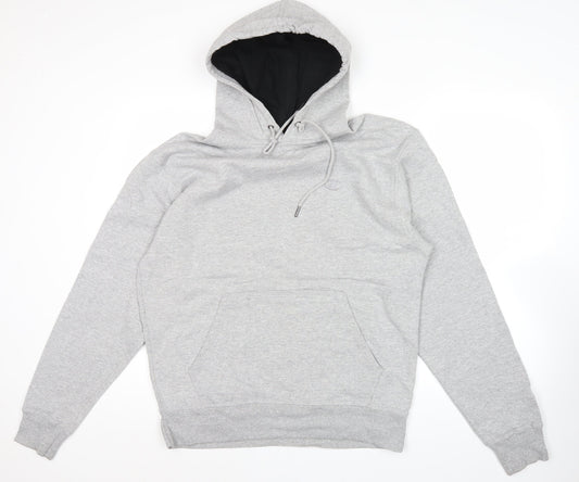 Champion Men’s Grey M Pullover Hoodie Fleece Logo Sweatshirt