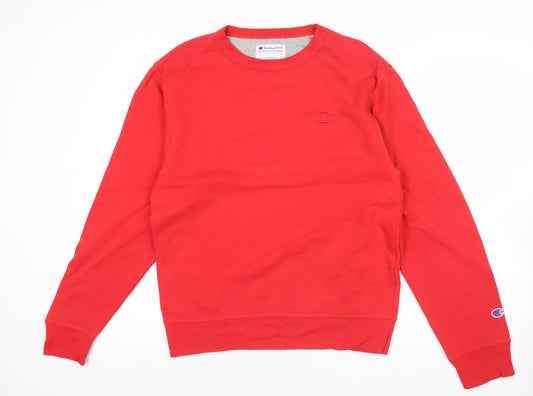 Champion Men’s Red Small Regular Crew Neck Pullover Sweatshirt