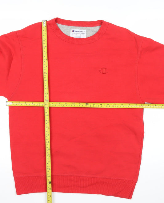 Champion Men’s Red Small Regular Crew Neck Pullover Sweatshirt