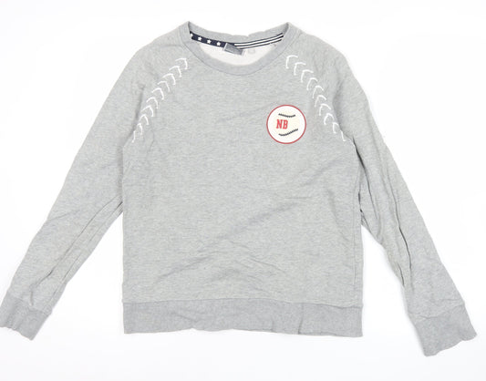 New Balance Men’s Grey Graphic Pullover Sweatshirt M