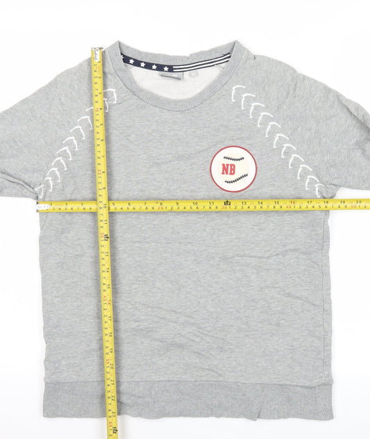 New Balance Men’s Grey Graphic Pullover Sweatshirt M