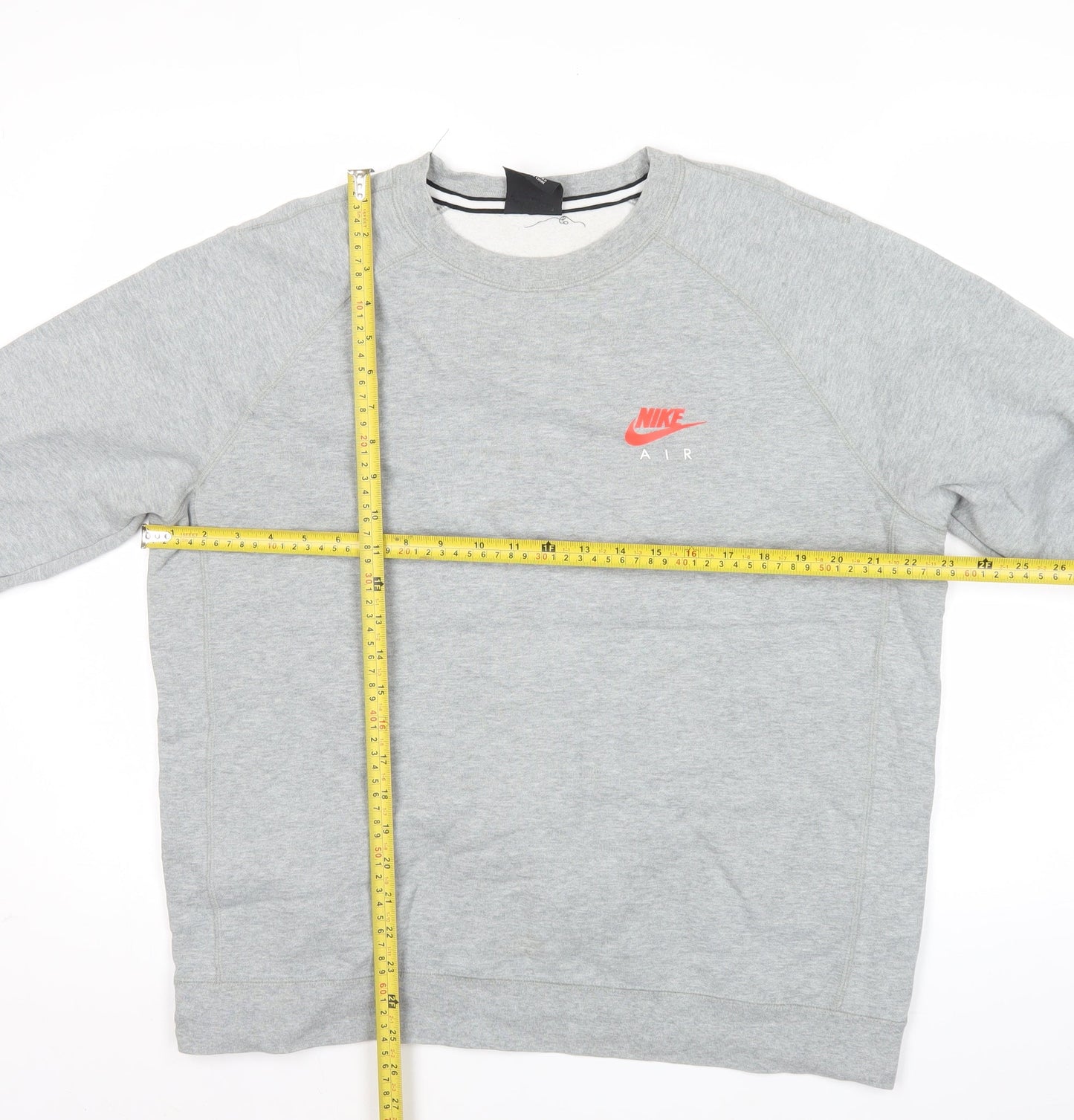 Nike Mens Grey 2XL Pullover Sweatshirt Crew Neck Logo Sportswear