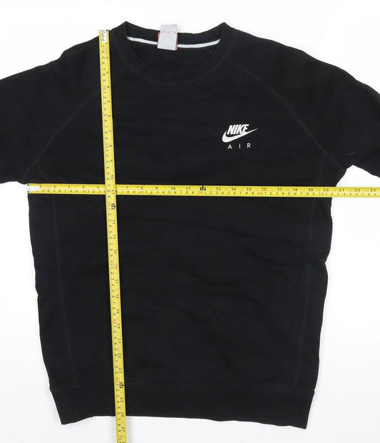 Nike Air Men’s Black Sweatshirt M Pullover Crew Neck Graphic Logo
