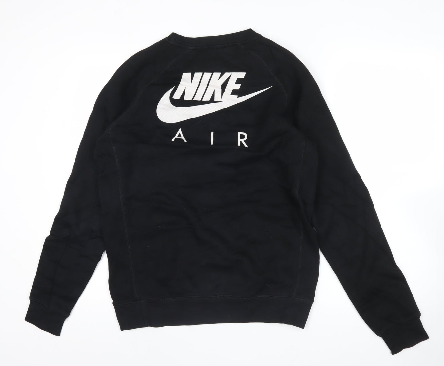 Nike Air Men’s Black Sweatshirt M Pullover Crew Neck Graphic Logo