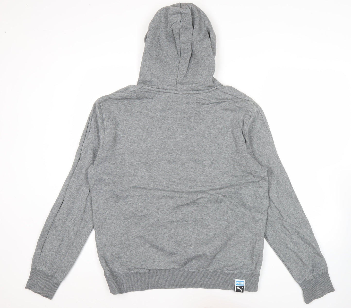 Puma Men’s Grey XL Pullover Hoodie with Logo Print