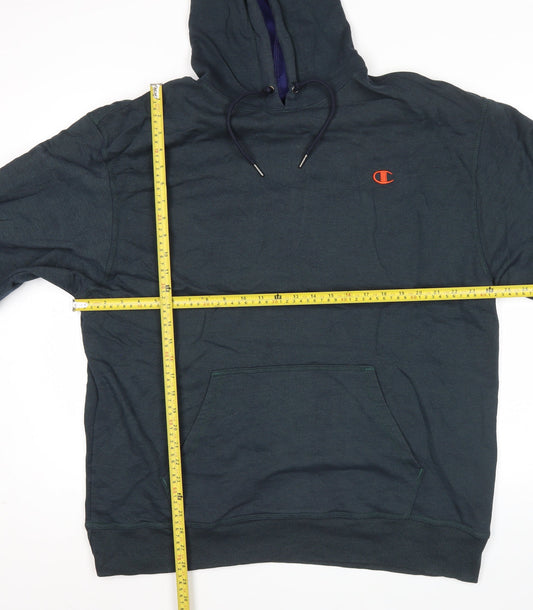 Champion Men's Green XL Pullover Hoodie with Logo