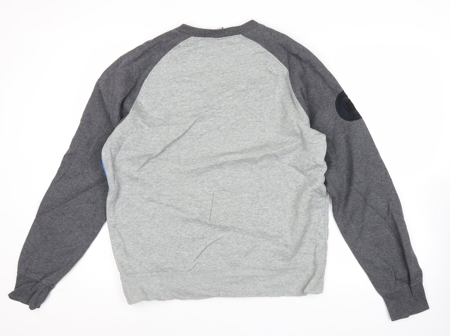 Nike Mens Grey Blue Green Sweatshirt L Crew Neck Pullover