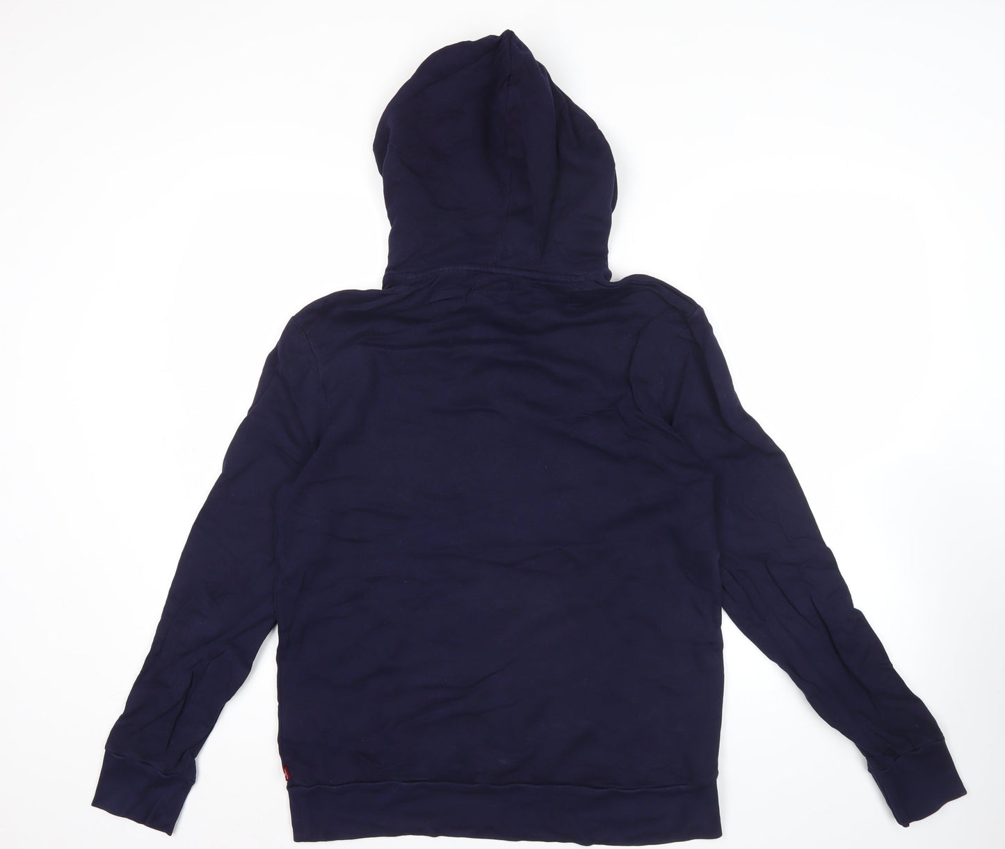 Levi's Mens Blue Pullover Hoodie M Logo Graphic Cotton