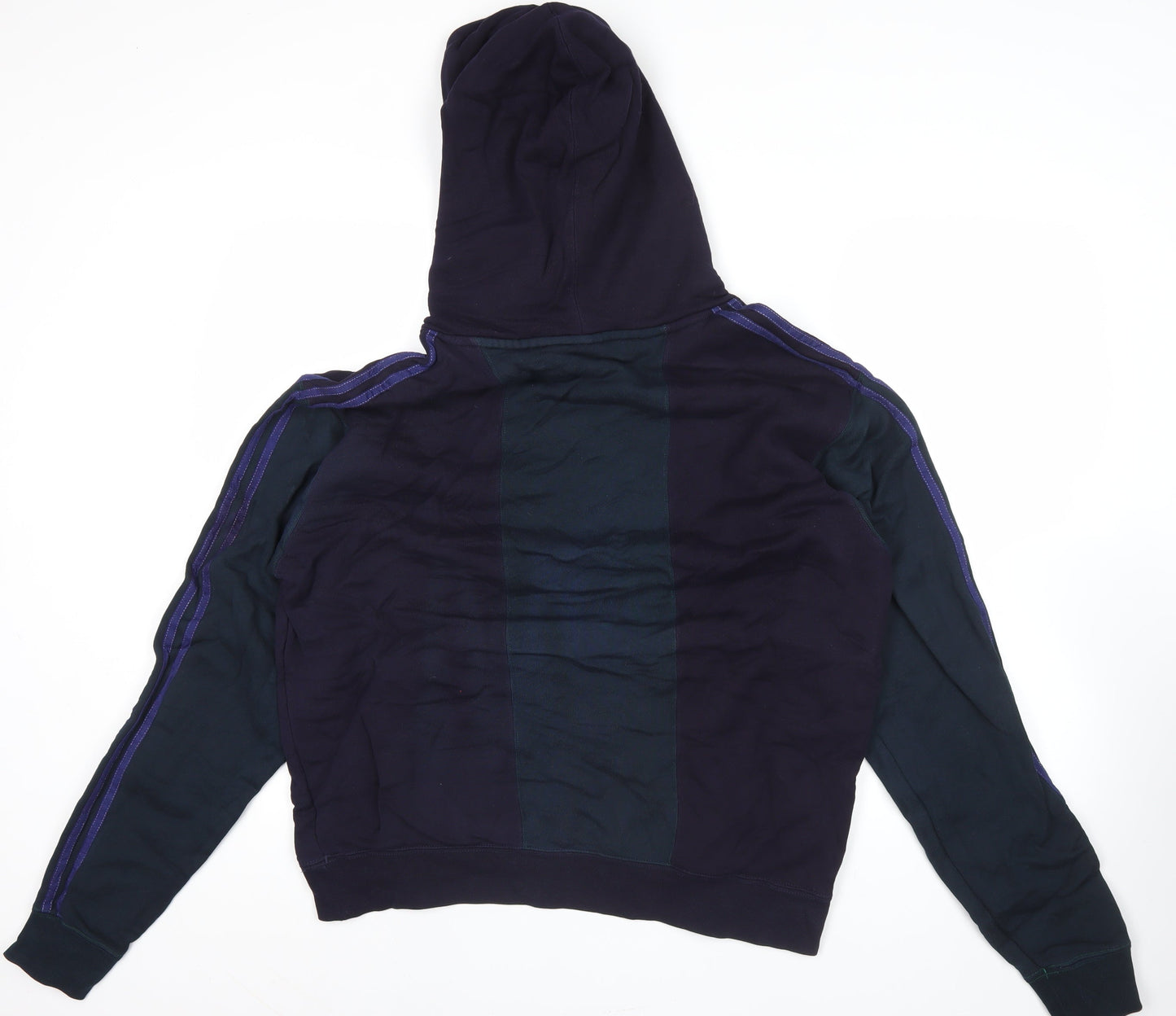 Adidas Mens Blue L Pullover Hoodie Retro Sports Logo Cotton