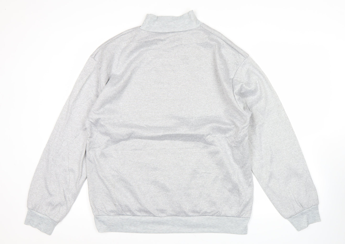 Adidas Mens Grey XL Pullover Sweatshirt Logo High Neck