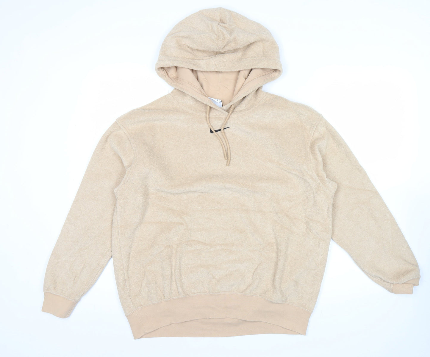 Nike Men’s Beige Pullover Hoodie Small Hooded Fleece Sweatshirt
