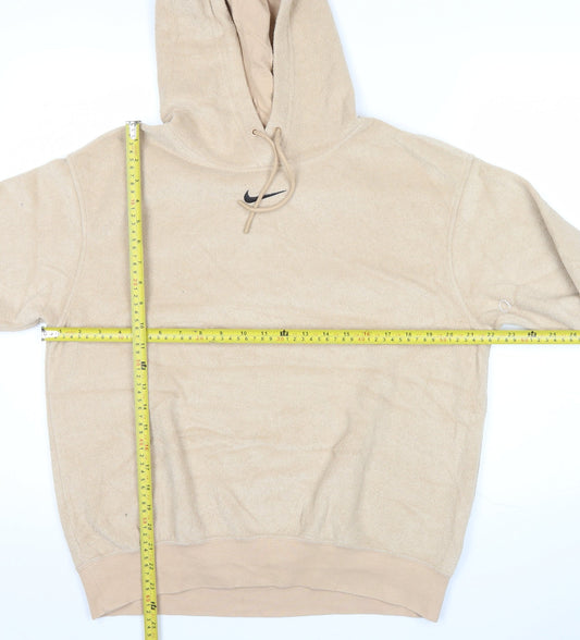 Nike Men’s Beige Pullover Hoodie Small Hooded Fleece Sweatshirt