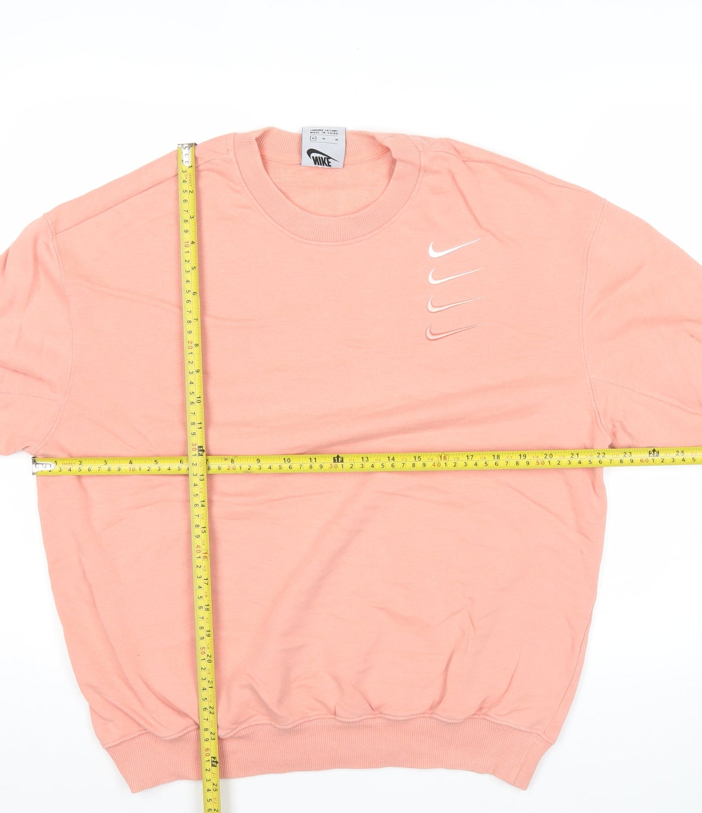 Nike Men's Pink M Pullover Sweatshirt Crew Neck Logo Sportswear