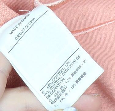 Nike Men's Pink M Pullover Sweatshirt Crew Neck Logo Sportswear