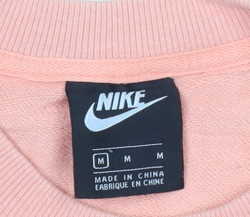 Nike Men's Pink M Pullover Sweatshirt Crew Neck Logo Sportswear