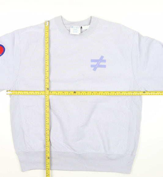 Champion Men’s Grey Reverse Weave Sweatshirt L Pullover Crew Neck Logo