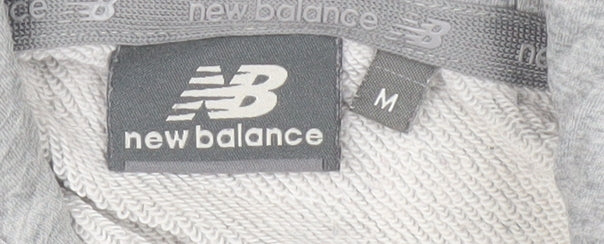 New Balance Men’s Grey Pullover Hoodie Size M Logo Sportswear