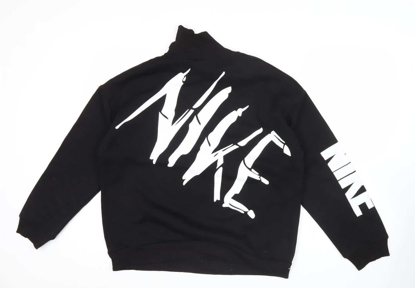 Nike Mens Black M High Neck Graphic Logo Sweatshirt