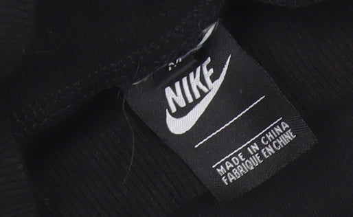 Nike Mens Black M High Neck Graphic Logo Sweatshirt