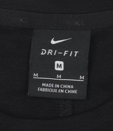 Nike Men’s Black Dri-Fit Pullover Sweatshirt Size M Crew Neck