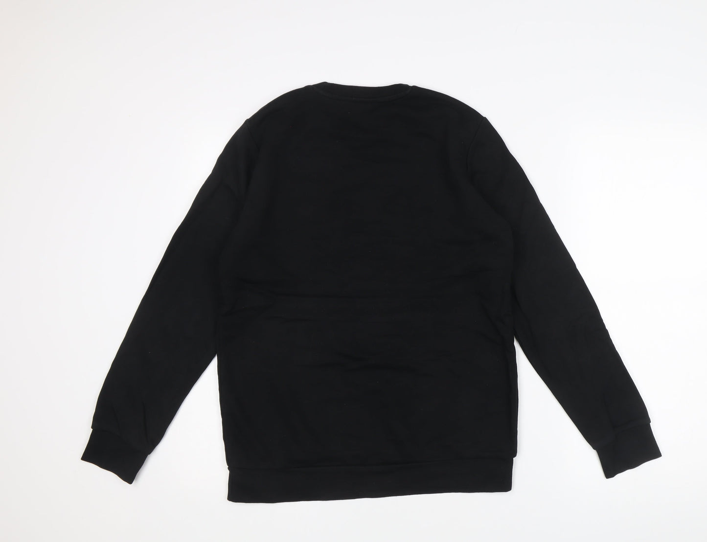 Adidas Mens Black XS Pullover Crew Neck Logo Sweatshirt