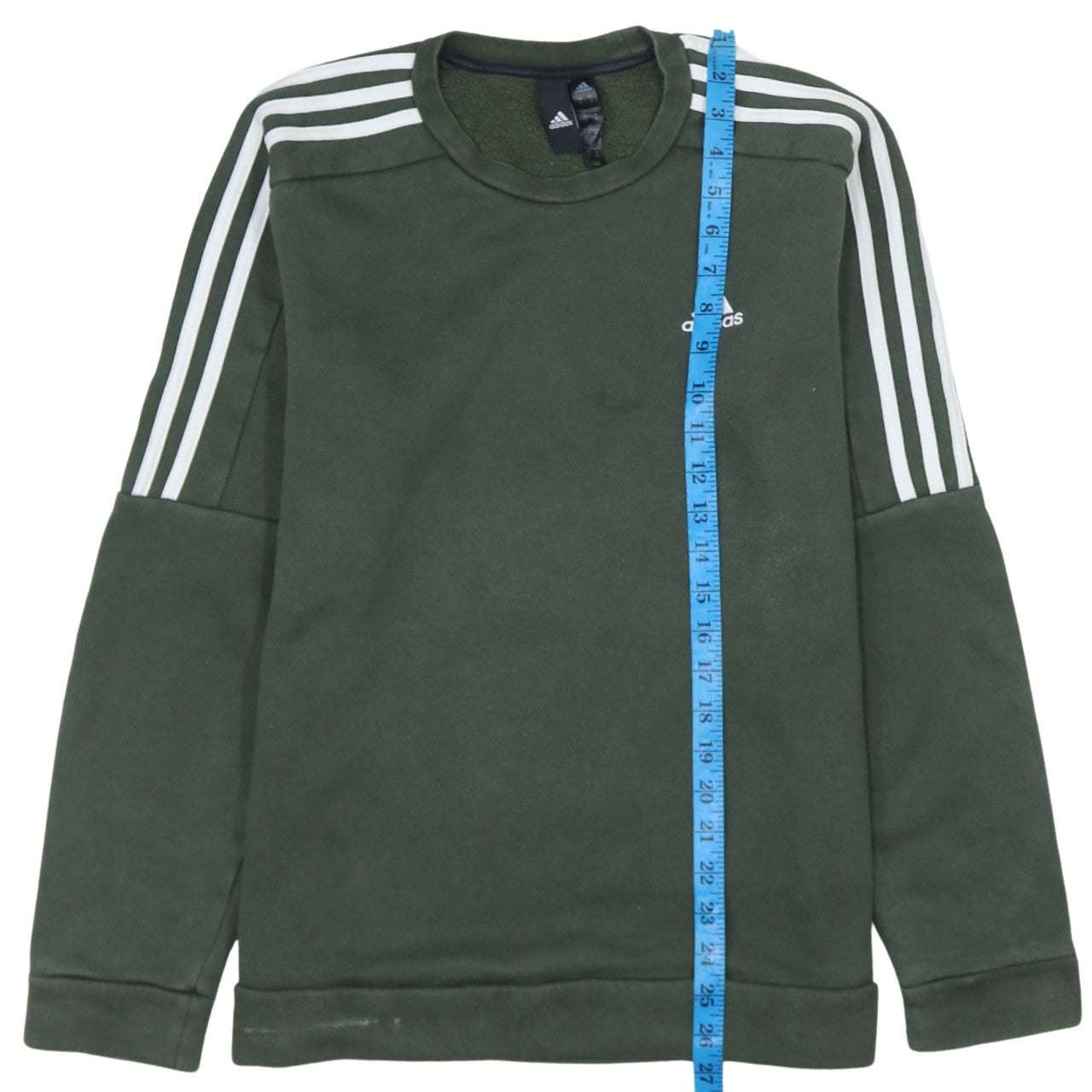 Adidas Men’s Green Small Pullover Sweatshirt Crew Neck Long Sleeve
