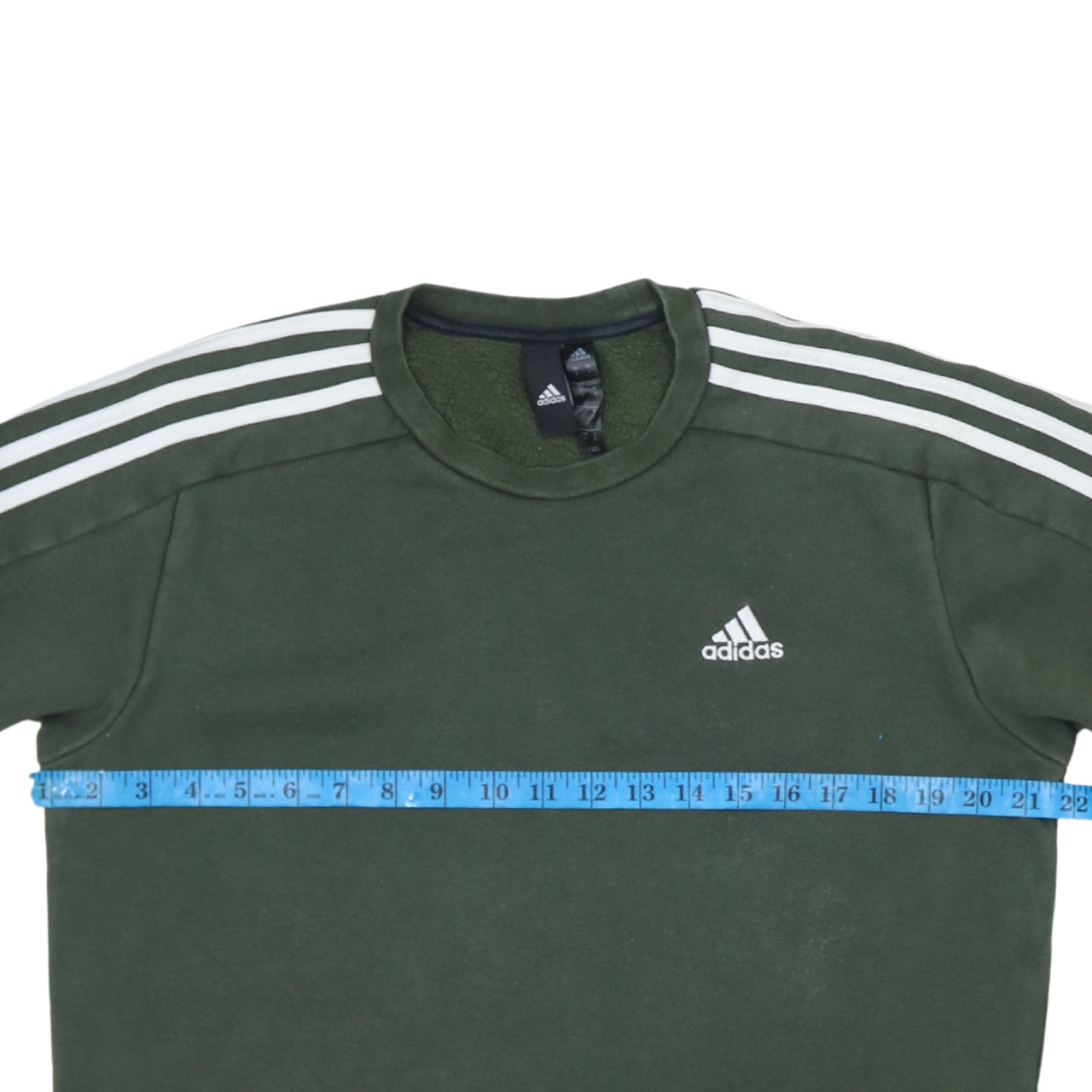 Adidas Men’s Green Small Pullover Sweatshirt Crew Neck Long Sleeve
