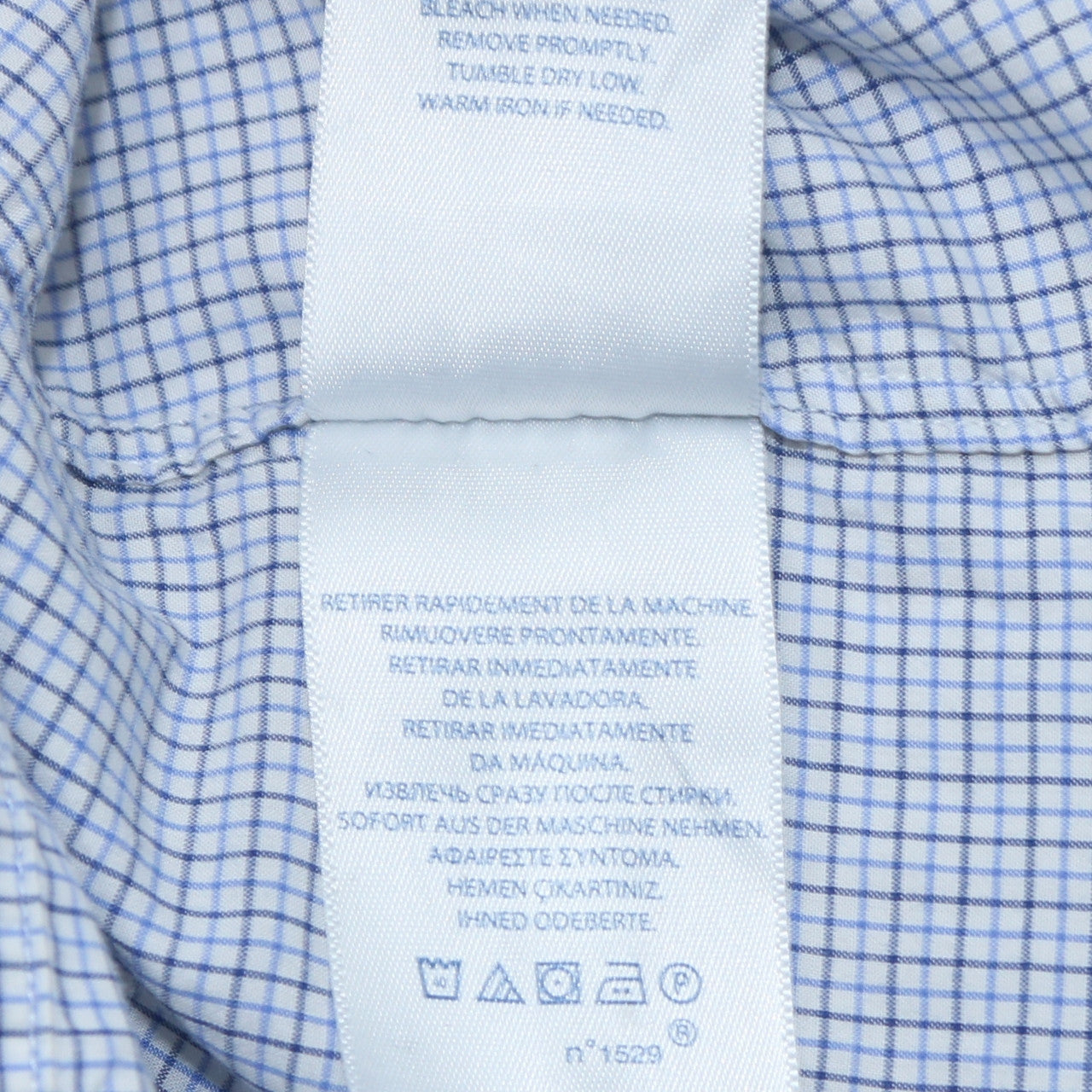 Ralph Lauren Men's Blue Slim Fit Checked Dress Shirt 17/43