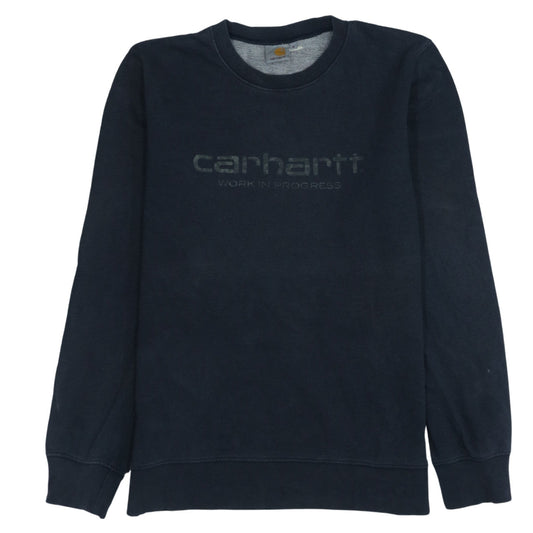 Carhartt Men’s Black Sweatshirt M Pullover Crew Neck Logo Fleece