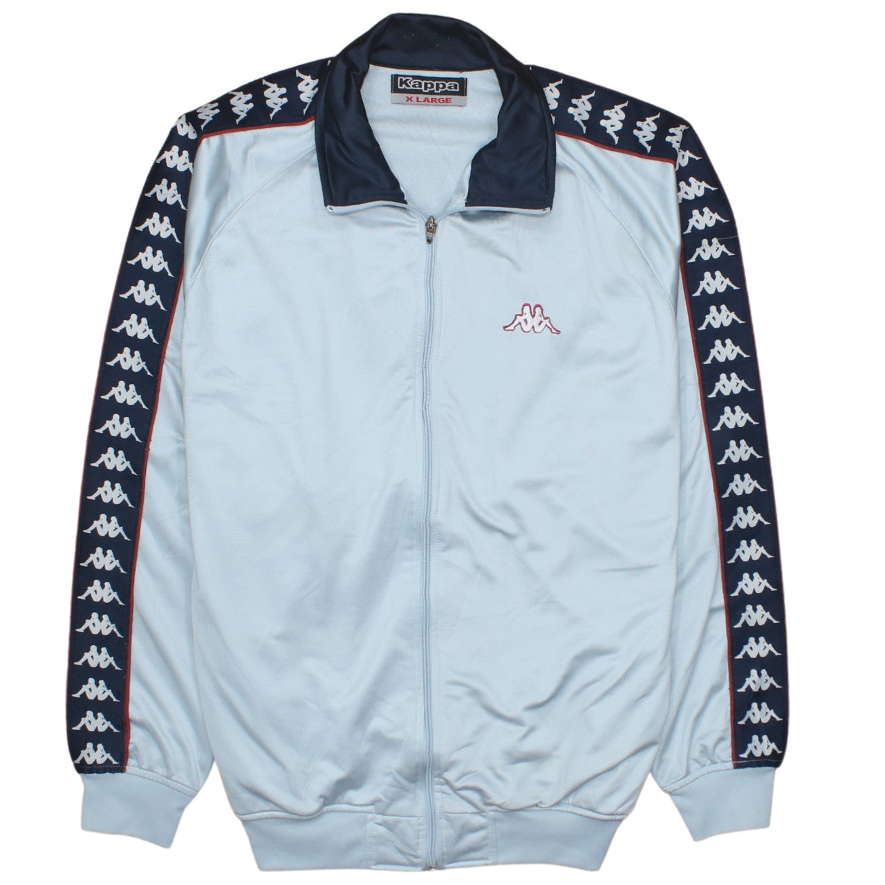 Kappa Mens Blue XL Track Jacket Full Zip Polyester Retro Sportswear