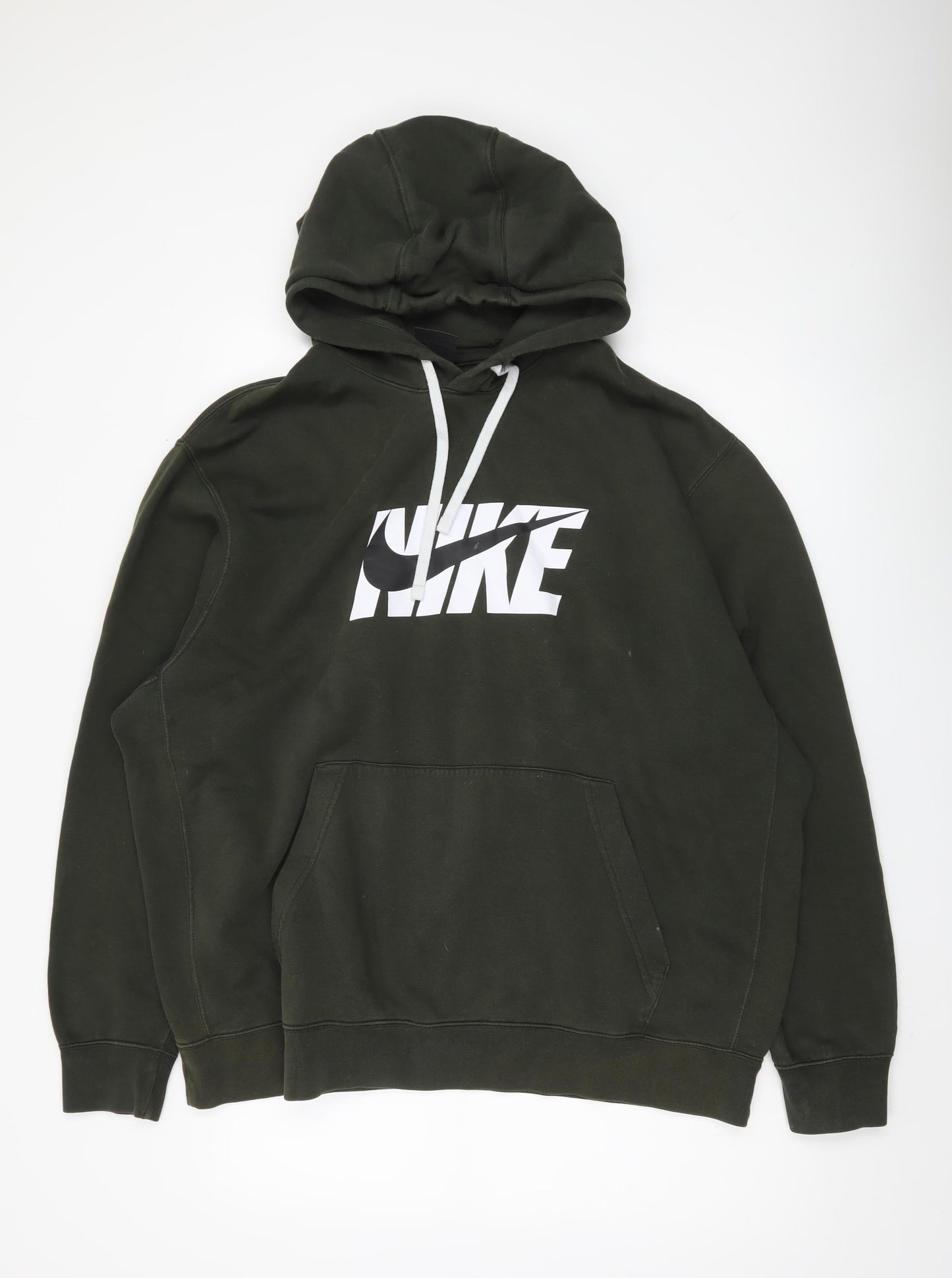 Nike Men’s Green 2XL Pullover Hoodie Graphic Logo Sportswear