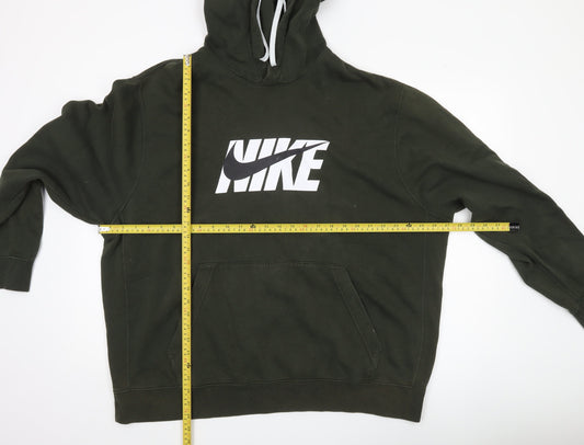 Nike Men’s Green 2XL Pullover Hoodie Graphic Logo Sportswear