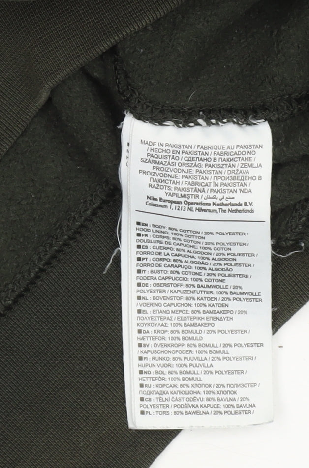Nike Men’s Green 2XL Pullover Hoodie Graphic Logo Sportswear