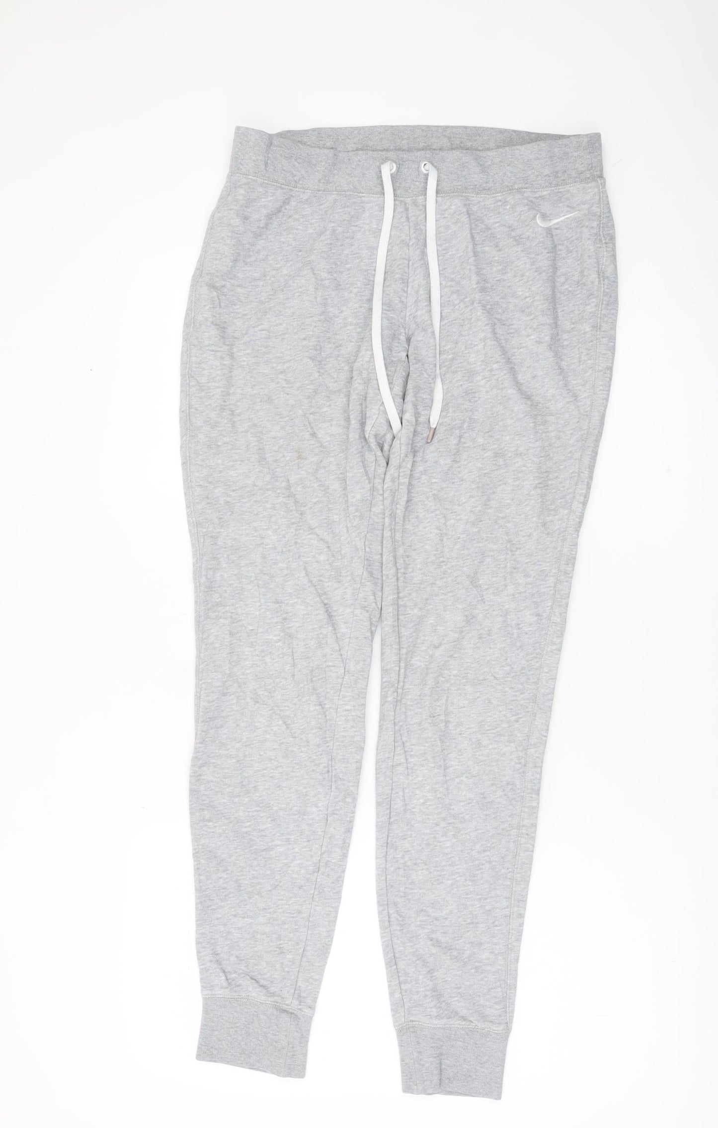 Nike Womens Grey Jogger Sweatpants L Tapered Fit Cotton Blend