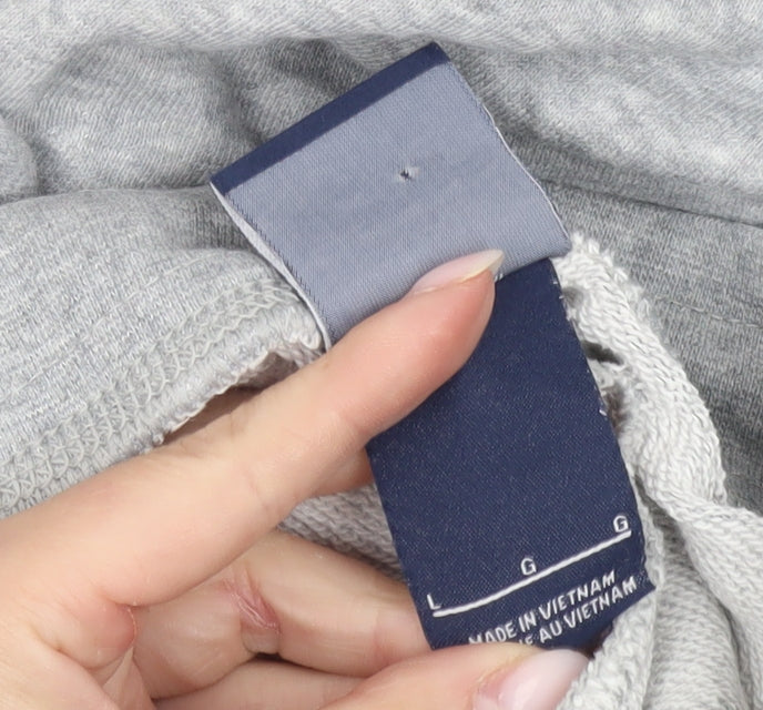 Nike Womens Grey Jogger Sweatpants L Tapered Fit Cotton Blend