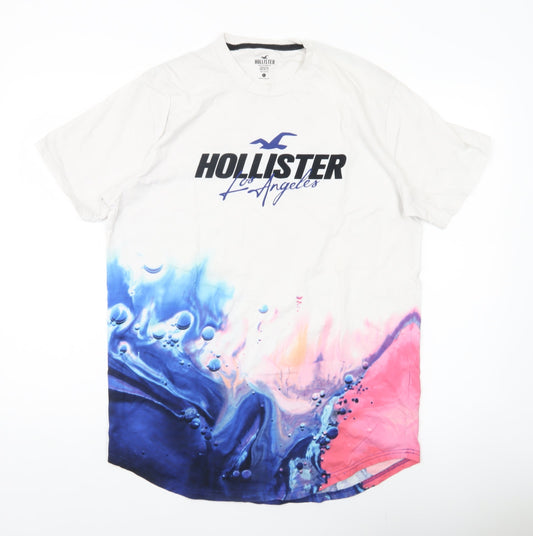 Hollister Men’s Multicoloured Graphic Print Cotton T-Shirt Size L