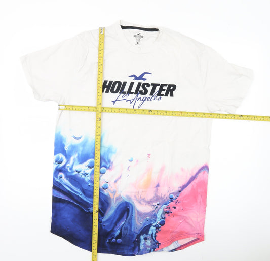 Hollister Men’s Multicoloured Graphic Print Cotton T-Shirt Size L