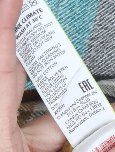 Marks and Spencer Boys Multicoloured 10-11Y Plaid Shirt Jacket