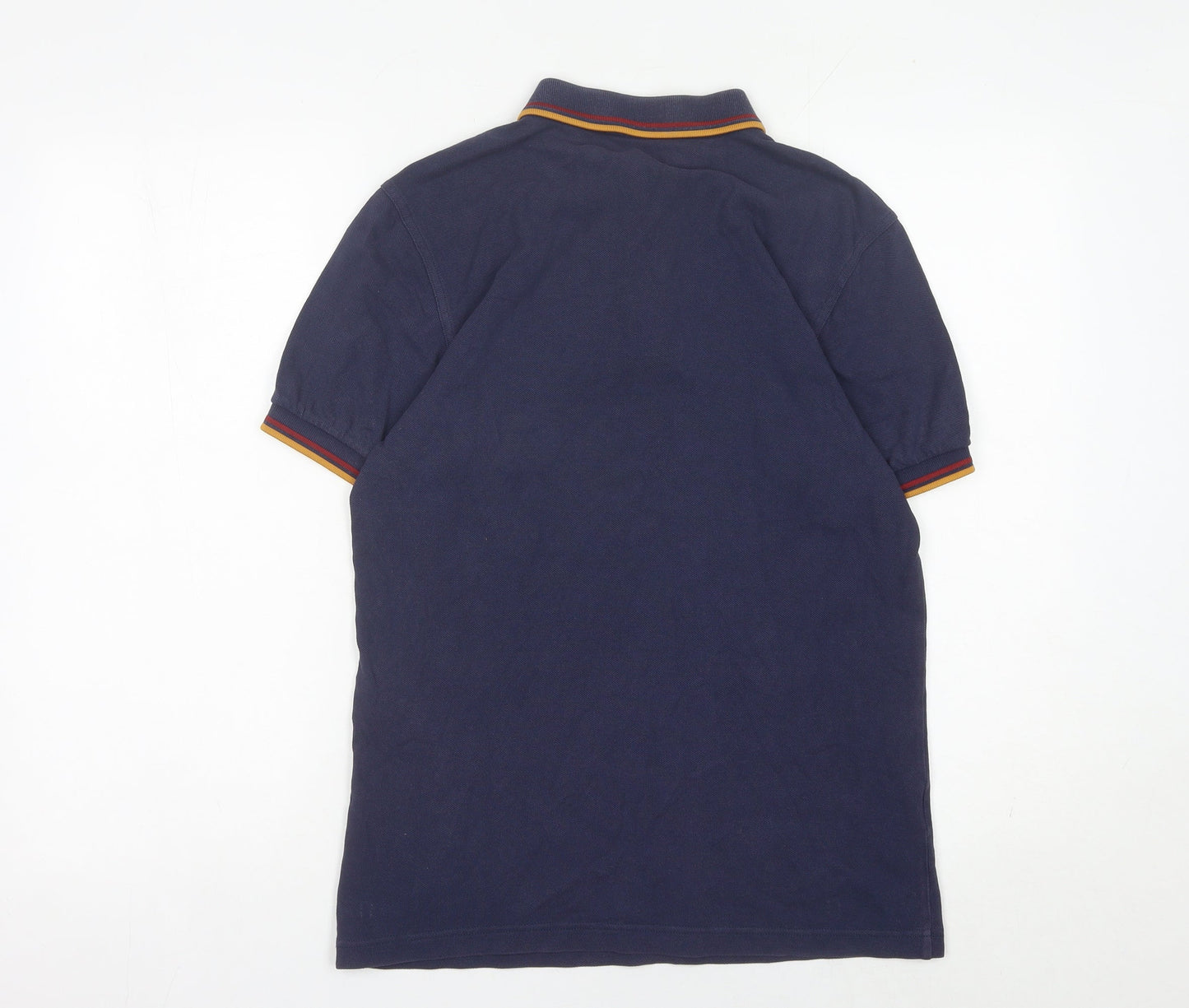Fred Perry Mens Blue Slim Fit Polo Shirt S Short Sleeve Cotton