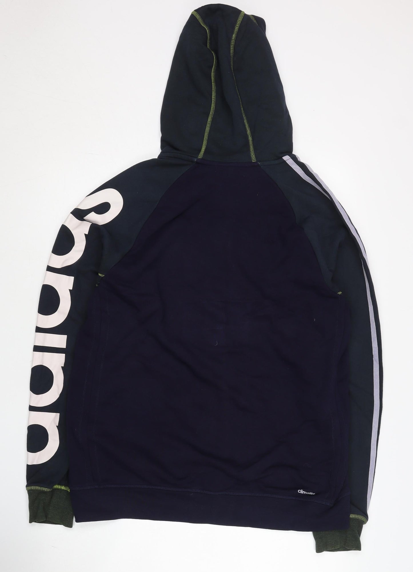 Adidas Men’s Blue L Full Zip Hoodie with Logo Graphic