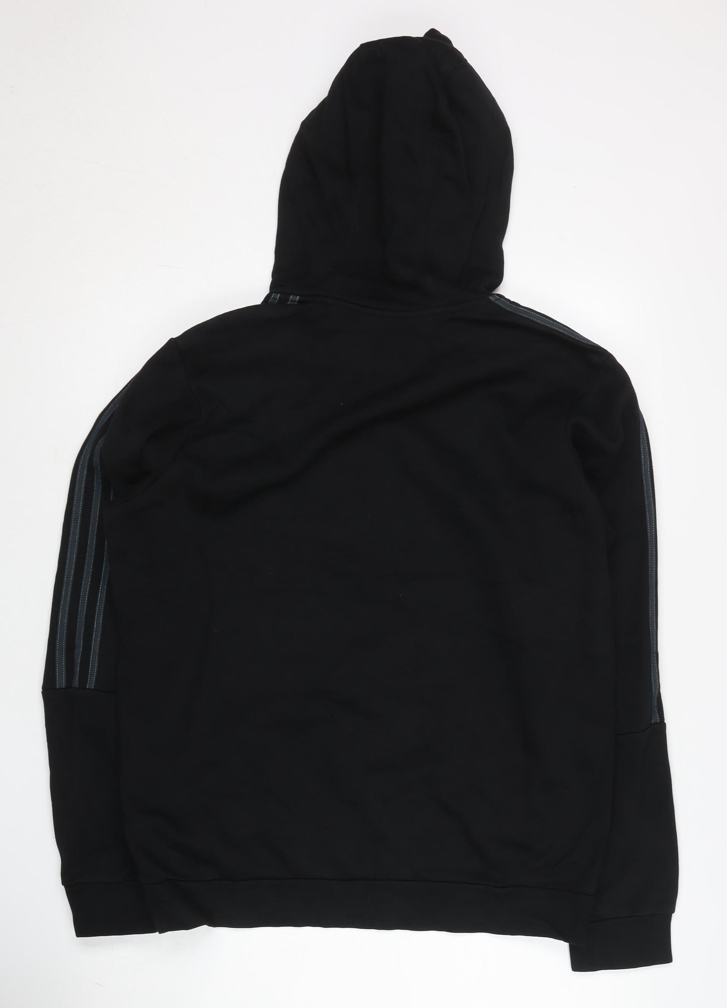 Adidas Mens Black L Pullover Hoodie Logo Sportswear Long Sleeve