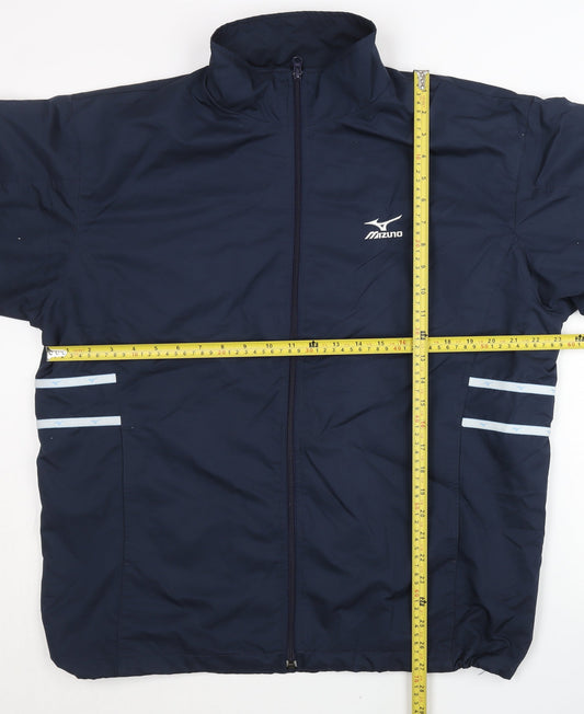 Mizuno Men’s Blue M Track Jacket Lightweight Full Zip Sportswear M