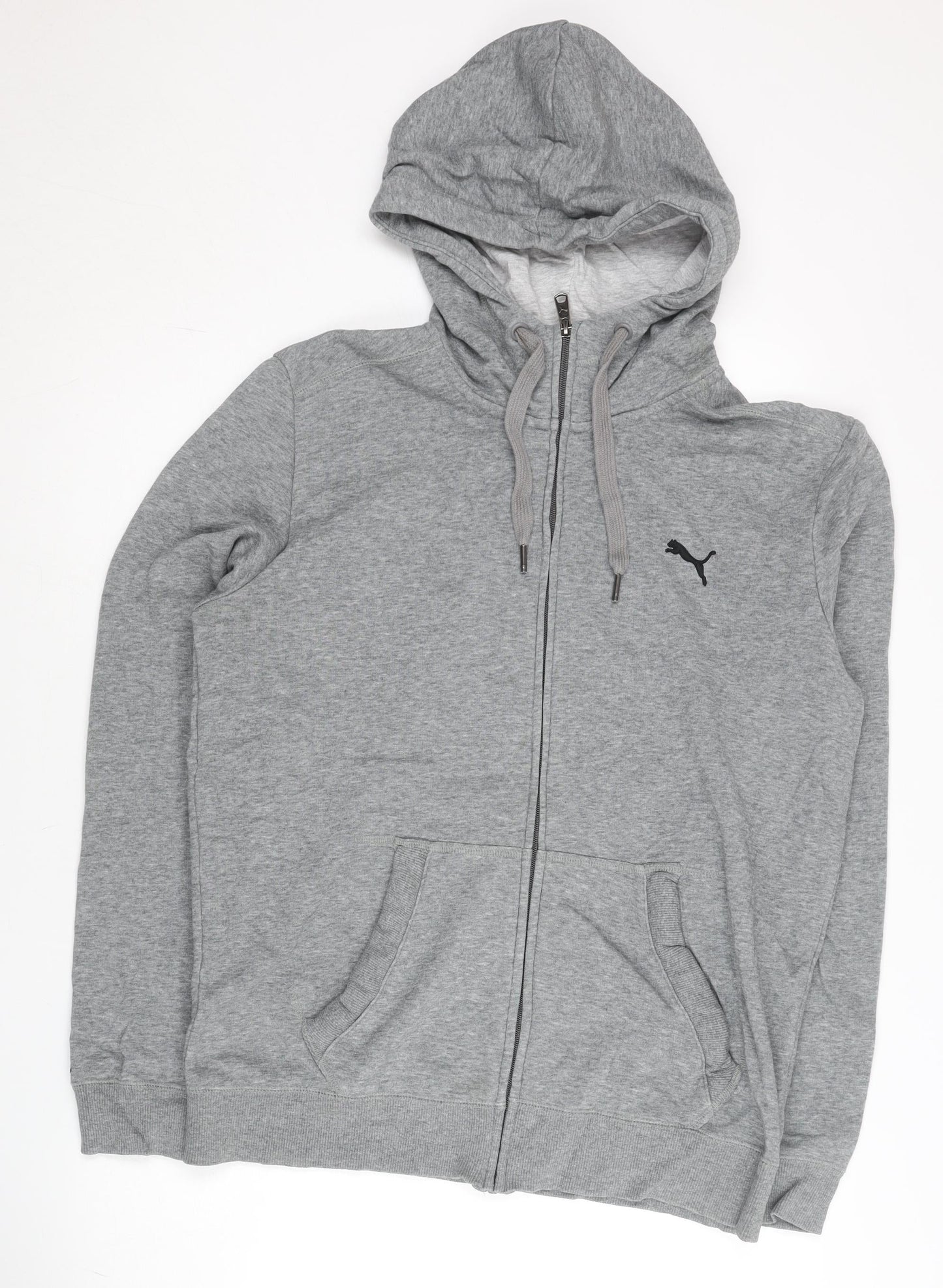 Puma Mens Grey Full Zip Hoodie L Regular Fit Sportswear